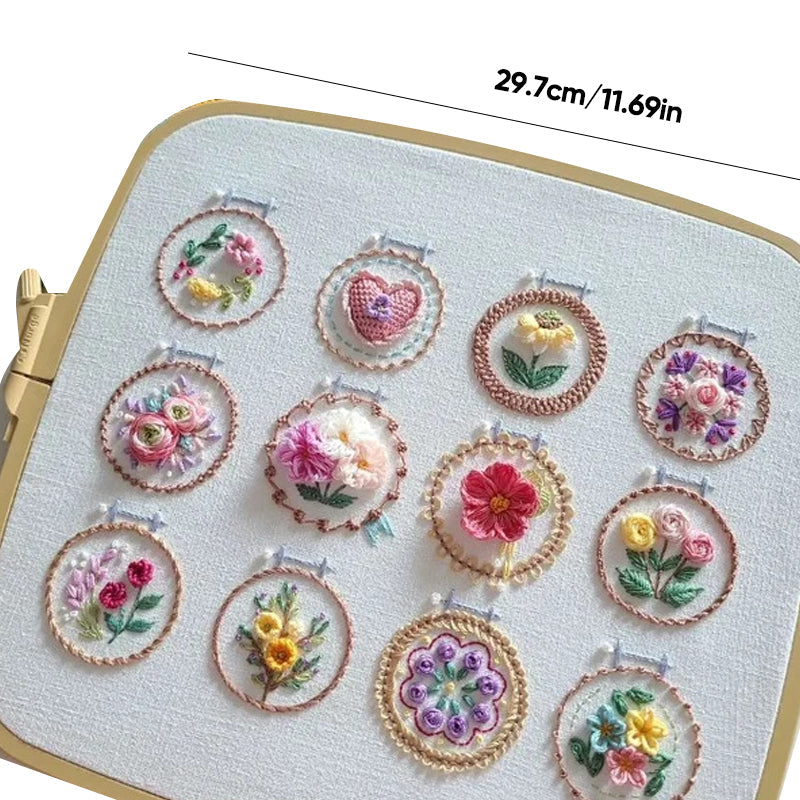 Small Flower Frame Embroidery Kit