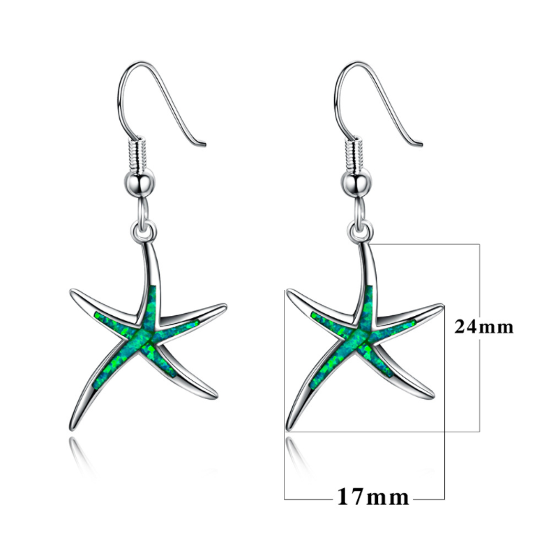 Starfish Earrings with Rings