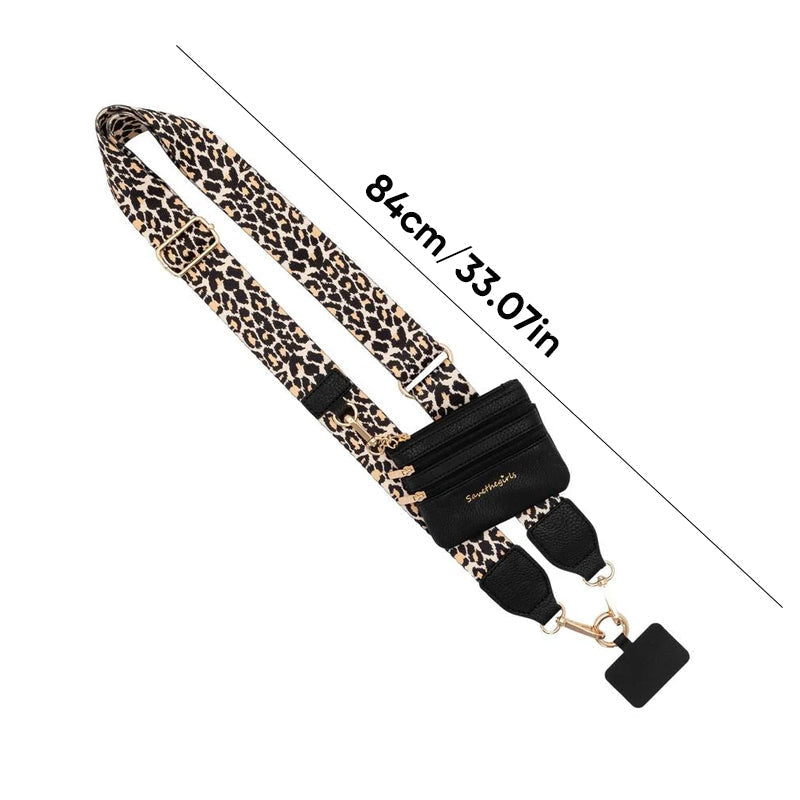Phone strap with zipper pocket