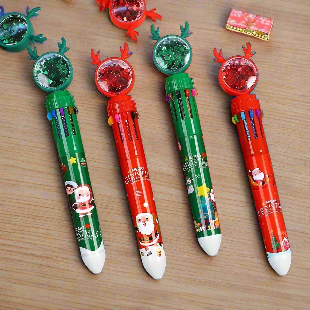 Christmas Ballpoint Pen Set Of 10 – Perfect Gifts for Kids This Merry Season & New Year