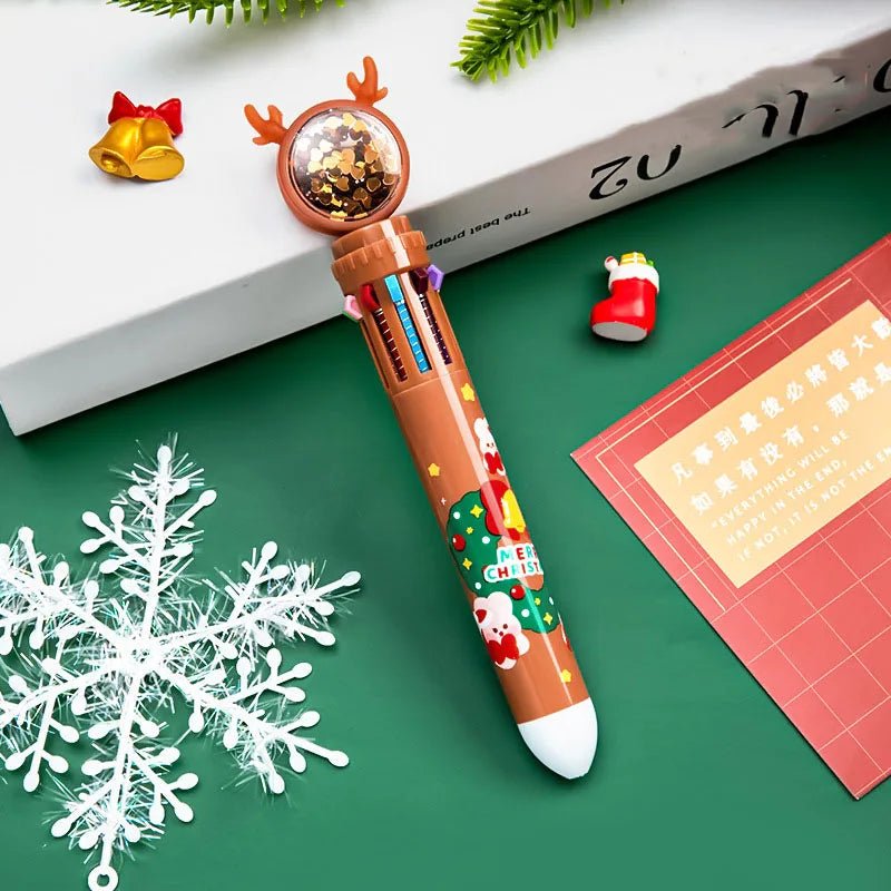 Christmas Ballpoint Pen Set Of 10 – Perfect Gifts for Kids This Merry Season & New Year