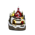 Christmas Figurine with Music & Lights – Snowy House Décor with Snowman for Delightful Holiday Gifts & Home Charm