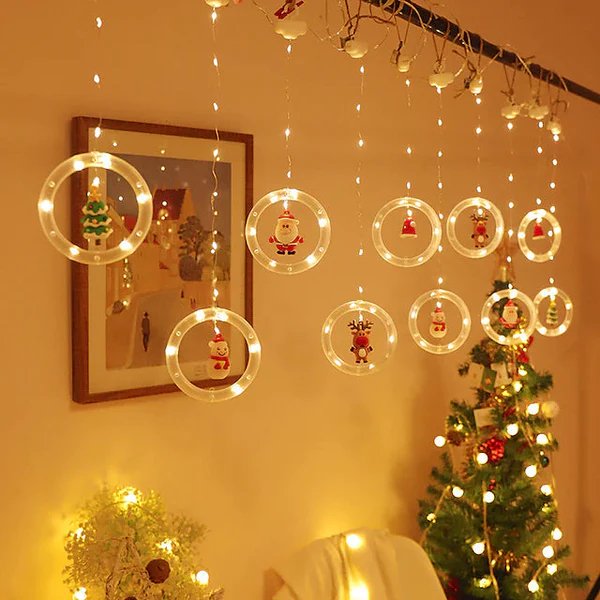 Christmas Lights LED Holiday Light - LED Light Fairy Curtain String Lights