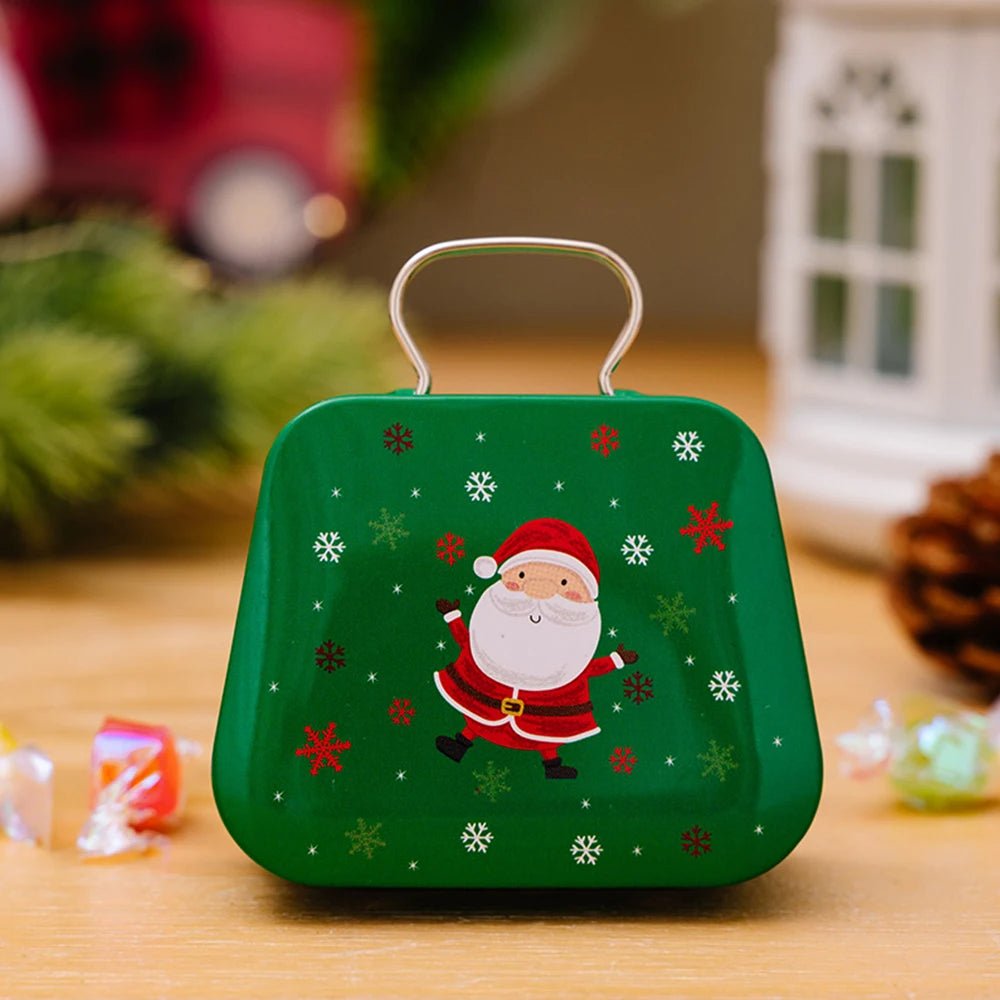 Christmas Tin Gift Box Set – Charming Metal Storage Boxes with Lids for Holiday Treats