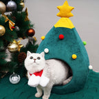Christmas Tree Cat Bed - FestivePurr