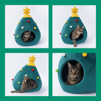 Christmas Tree Cat Bed - FestivePurr