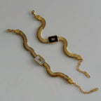 Chunky Chain & Herringbone Bracelets