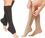 CIRCULOFLEX – Zipper Compression Socks 20-30 mmHg with Open Toe Design