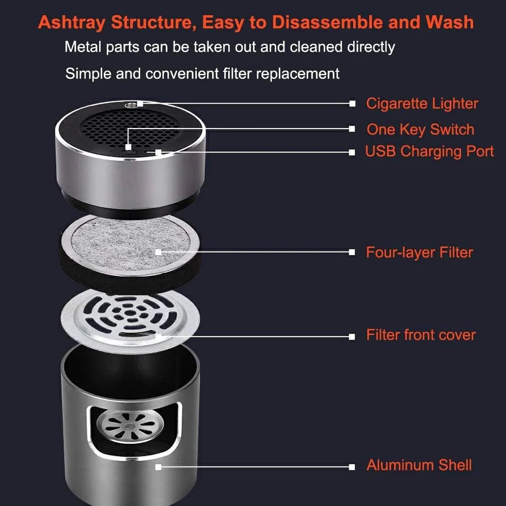 CLARASH – Smart USB Smokeless Ashtray with Advanced Air Filter