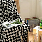 Classic Checkered Pattern Sofa Blanket