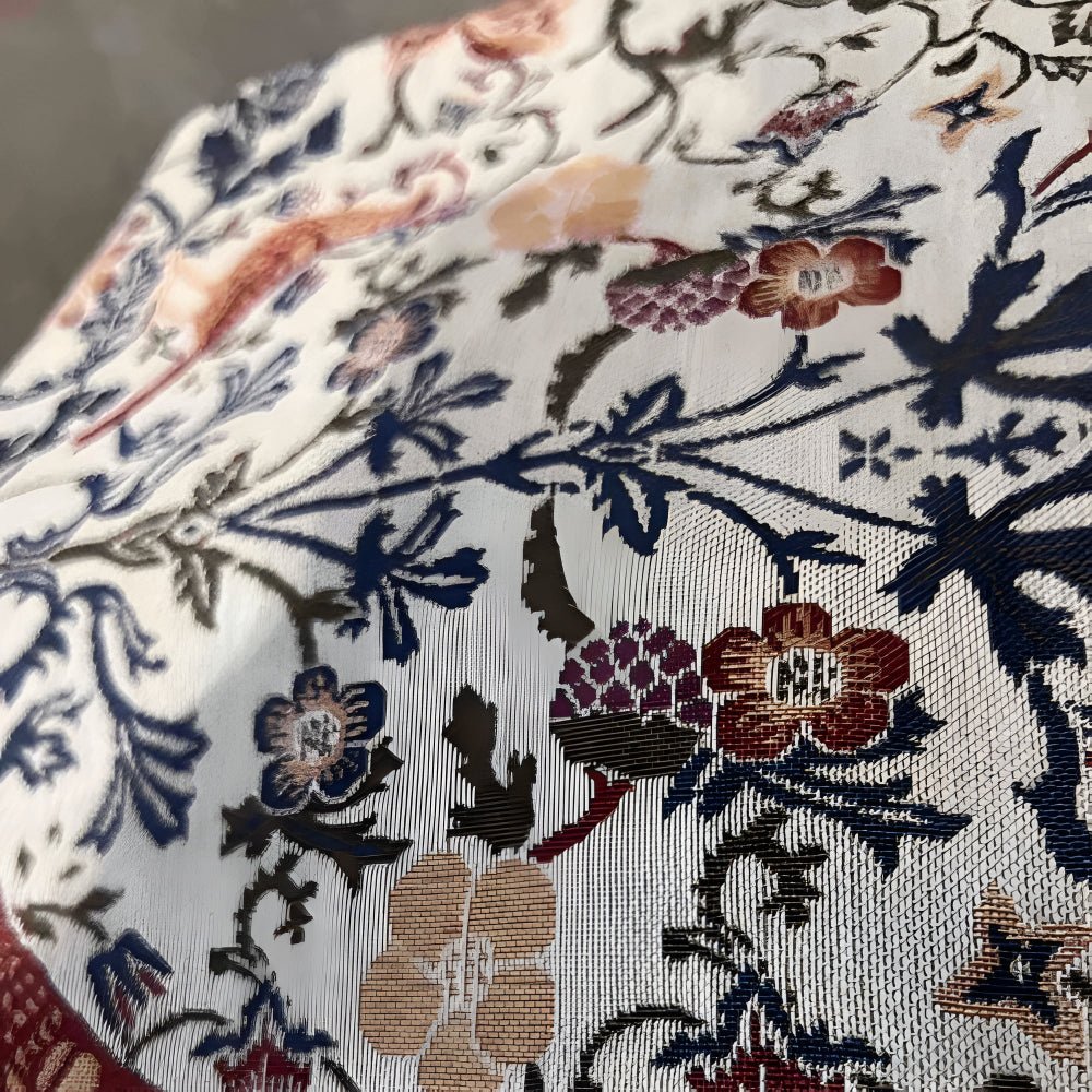 EVERBLOOM LINENS – Elegant Table Runner with Floral & Bird Jacquard Design