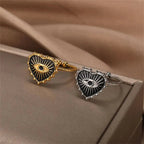 Classy Evil Eye Heart & Rectangle Rings