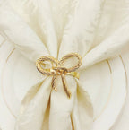 Bow Napkin Ring Set of 6 for Home Decor