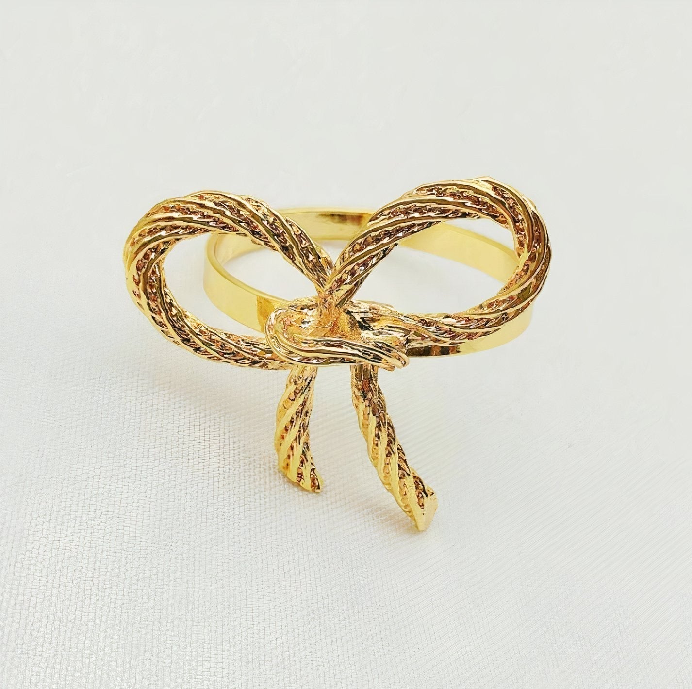 Bow Napkin Ring Set of 6 for Home Decor