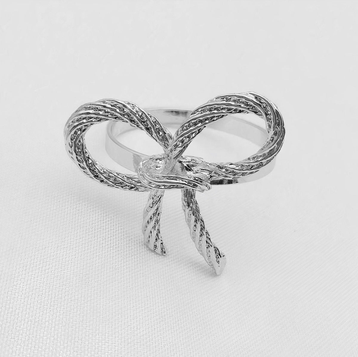 Bow Napkin Ring Set of 6 for Home Decor