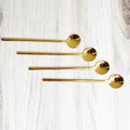 Trendy Espresso & Dessert Spoon Set with 4 Pieces
