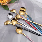 Trendy Espresso & Dessert Spoon Set with 4 Pieces