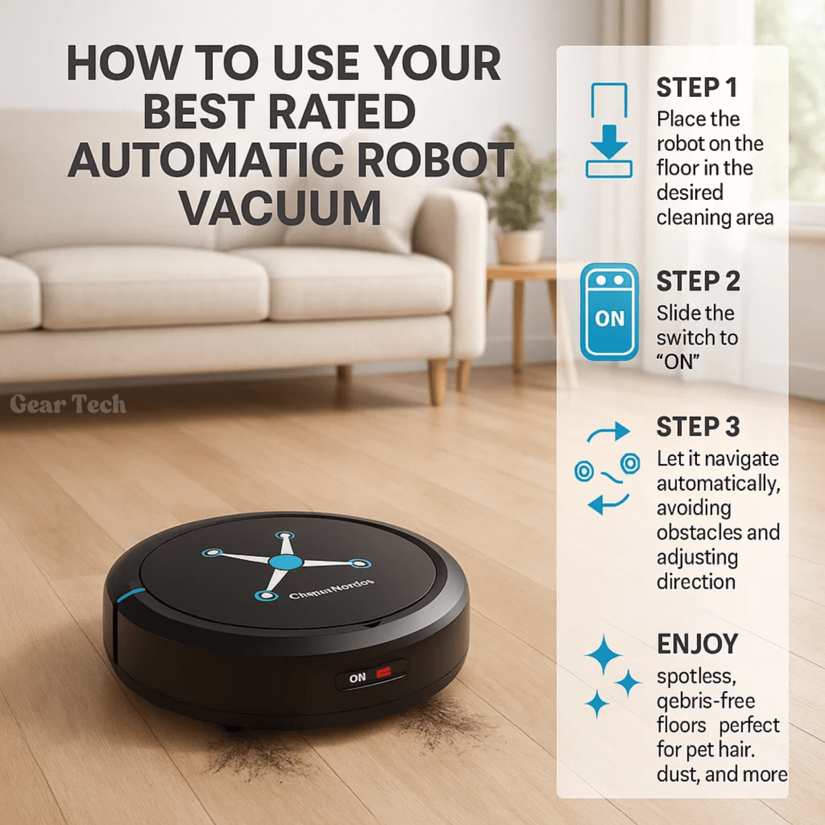 Cleanbot – Smart Robot Vacuum and Mop for Effortless Floor Cleaning