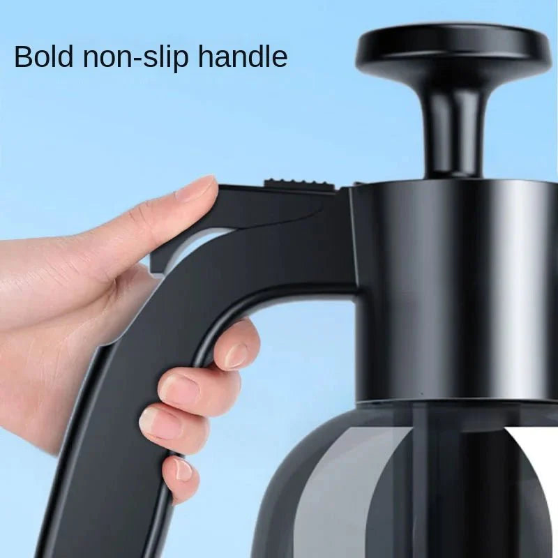 CleanPro 2L Foam Sprayer – Hand Pump with Versatile Nozzles for Car Wash, Window Cleaning, and Garden Irrigation