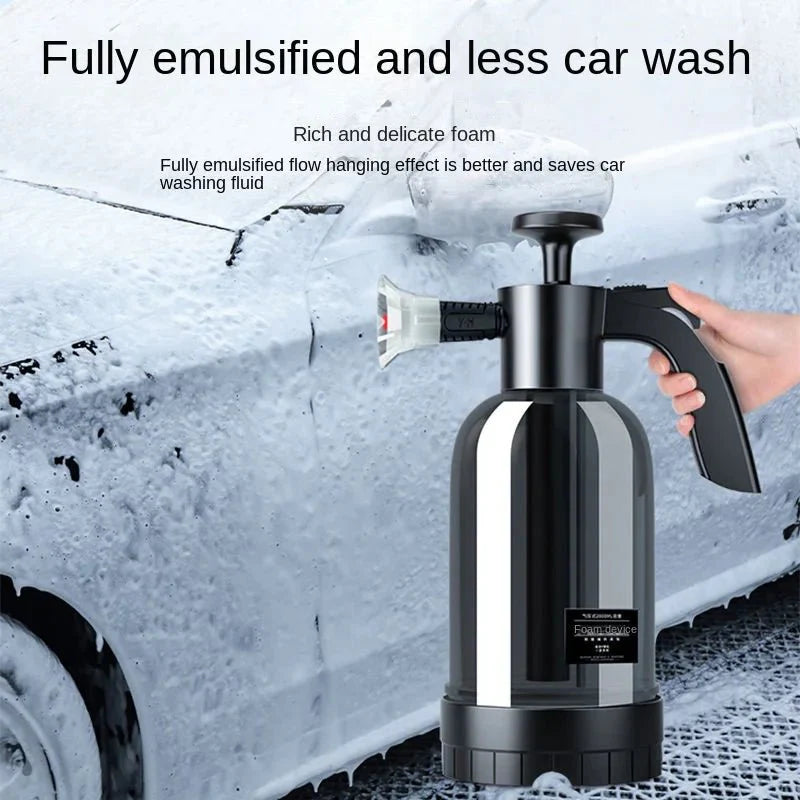 CleanPro 2L Foam Sprayer – Hand Pump with Versatile Nozzles for Car Wash, Window Cleaning, and Garden Irrigation