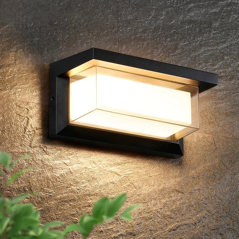 Modern outdoor wall light for garden and terrace