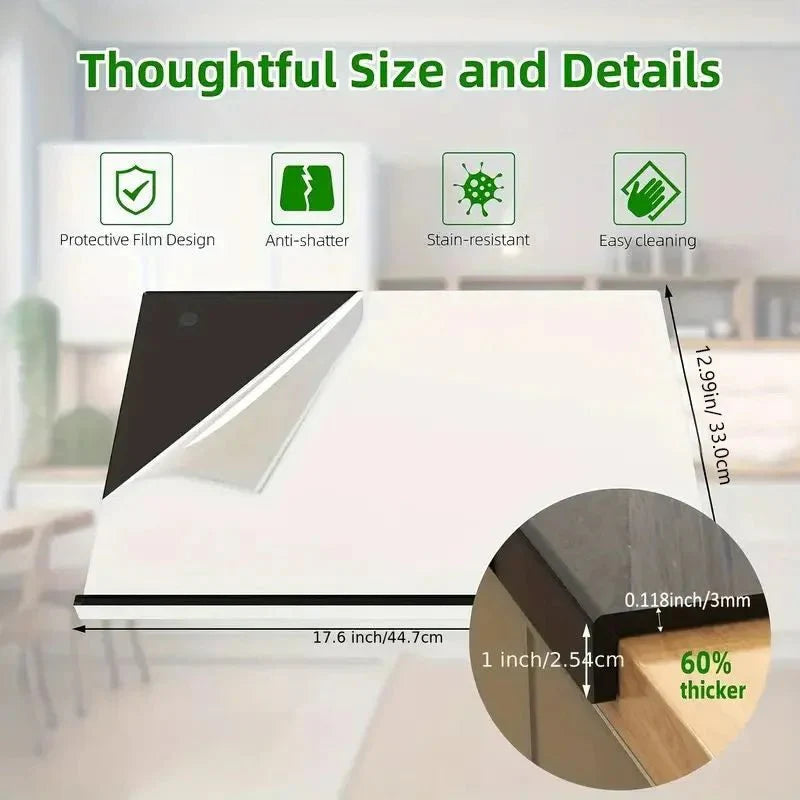 CLEARSLICE – Premium Acrylic Cutting Board with Lip