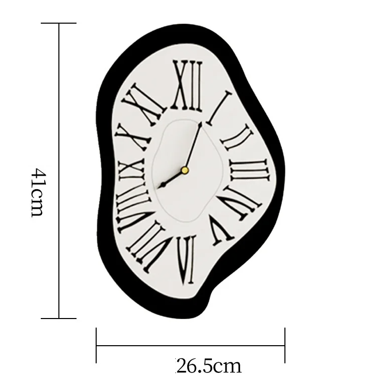 Surreal melting nordic wall clock