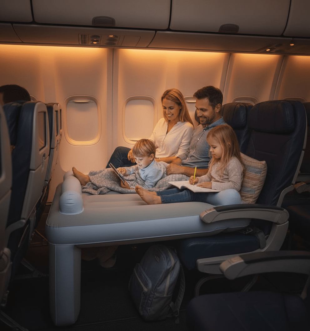 CloudNap Travel Bed – Inflatable Plane Comfort for Kids