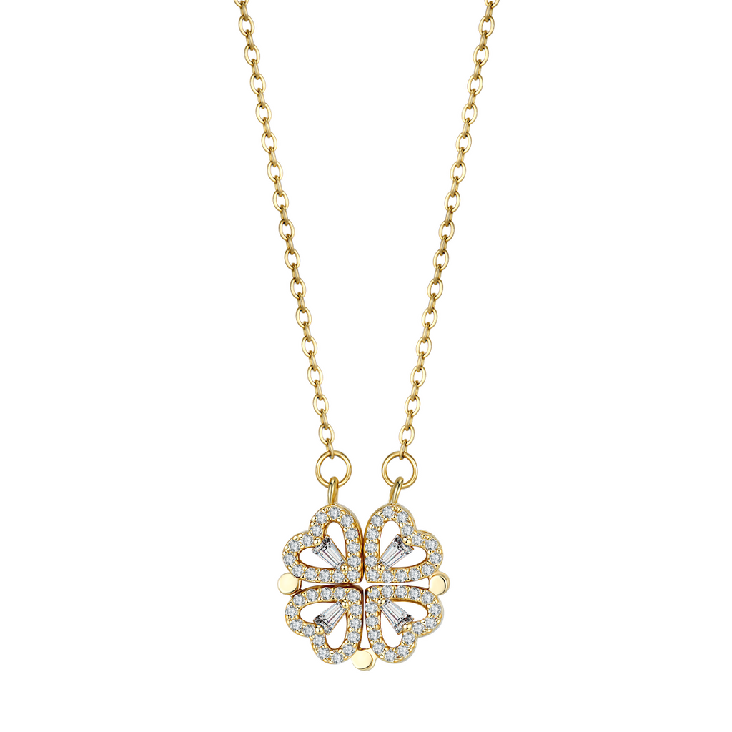 Lucky Charm Necklace - Elegant Heart-Shaped Necklace in Gold