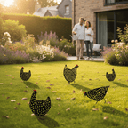 Cluckura – Weatherproof Metal Chicken Statue for Garden & Patio
