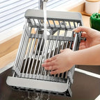 Expandable Sink Draining Rack – Space-saving Dish and Vegetable Holder for the Kitchen