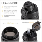 Collapsible 600 ml Silicone Water Bottle - Leakproof & BPA-free