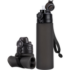Collapsible 600 ml Silicone Water Bottle - Leakproof & BPA-free