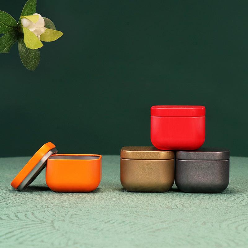 Colorful storage box | Small metal tea, candy, pill container