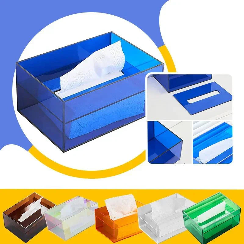 Colorful Tissue Box Holder made of Acrylic