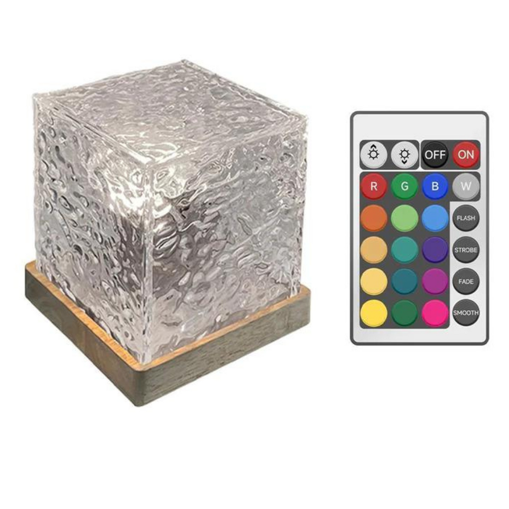 Table Lamp with Colour Changing Crystal Base
