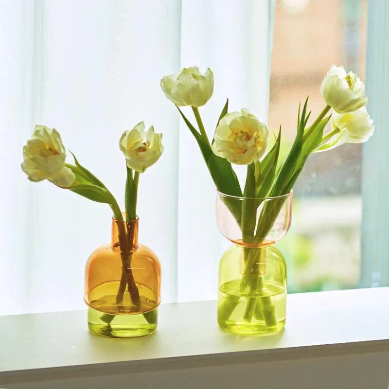 Glass Bodletop Two-Piece Vase
