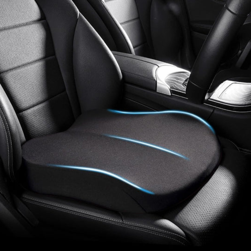 Memory Foam Car Seat Cushion with Raised Seating Support