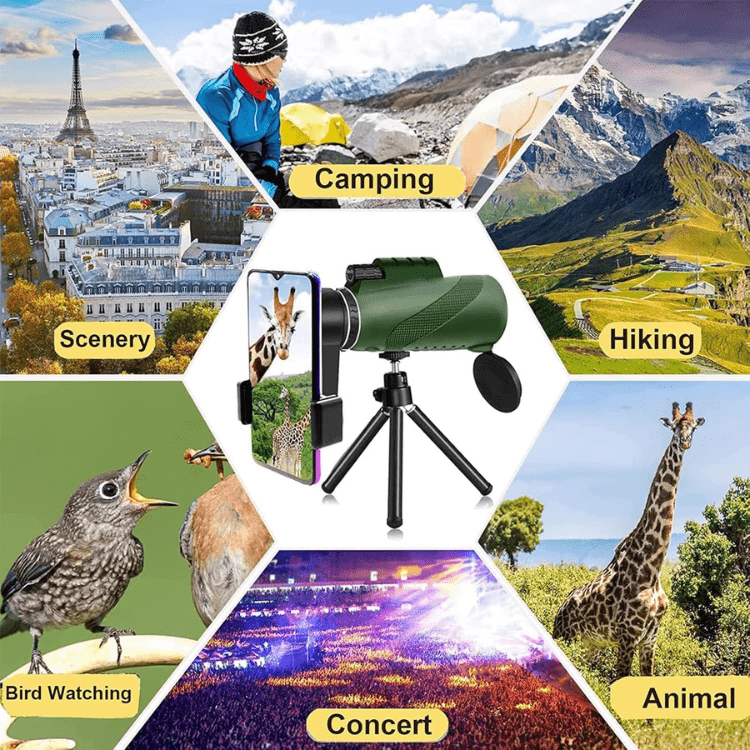 Compact Ultra-Zoom Monocular | HD Lens, Lightweight & Perfect for Hiking, Birdwatching, and Sports Events