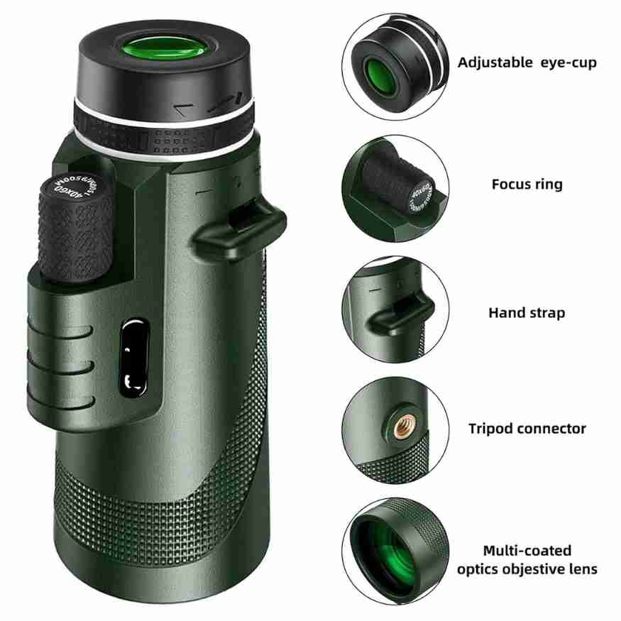 Compact Ultra-Zoom Monocular | HD Lens, Lightweight & Perfect for Hiking, Birdwatching, and Sports Events