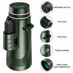 Compact Ultra-Zoom Monocular | HD Lens, Lightweight & Perfect for Hiking, Birdwatching, and Sports Events
