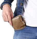 Compact Genuine Leather RFID Blocking Multi-Functional Wallet