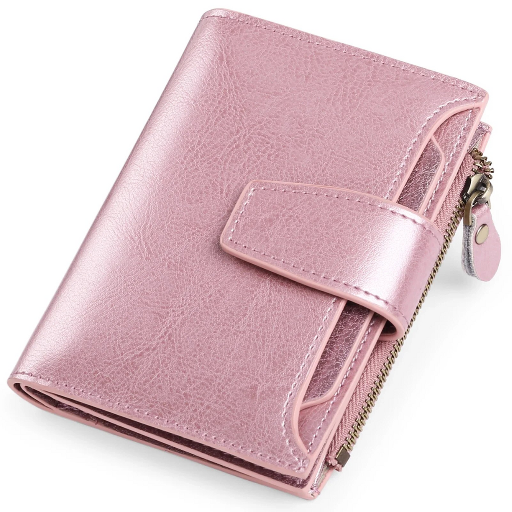Compact Genuine Leather RFID Blocking Multi-Functional Wallet