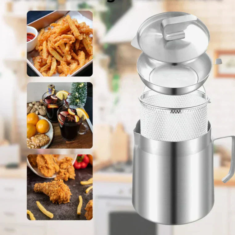 Compact Round Deep Fryer - SnackMaster Pro