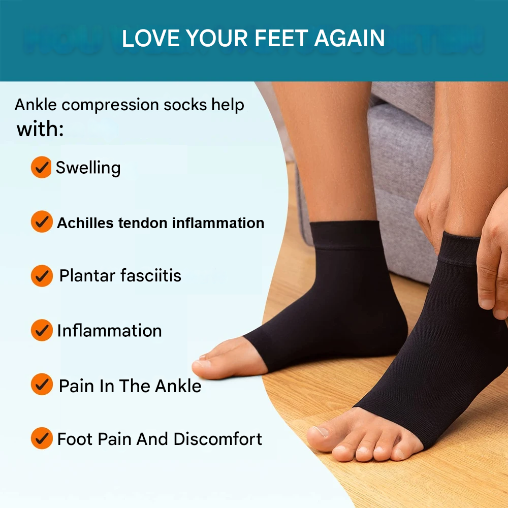 Compression Ankle Socks for Neuropathy - AnkleSupport Pro