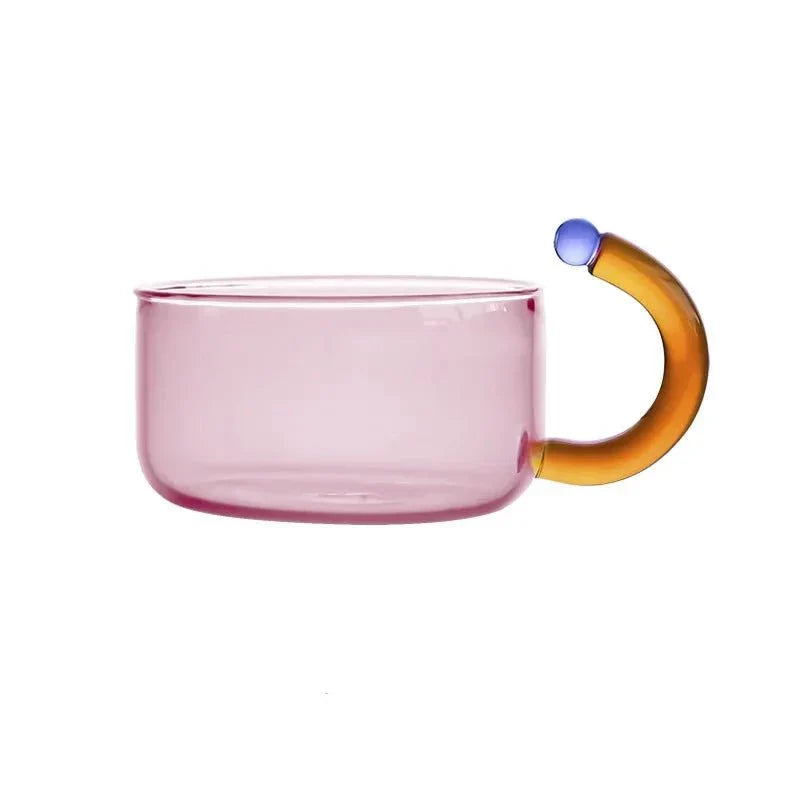 Contrasting Color Translucent Teapot & Cup Set
