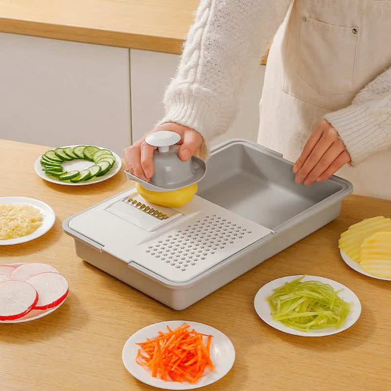 Cutting board with grater & blade change – Incl. practical hand guard