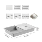 Cutting board with grater & blade change – Incl. practical hand guard