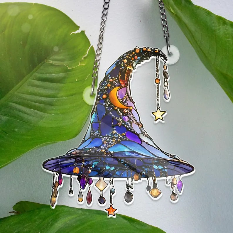 2D-Witch Hat Hanging Ornament – Playful Magic & Cosmic Elegance