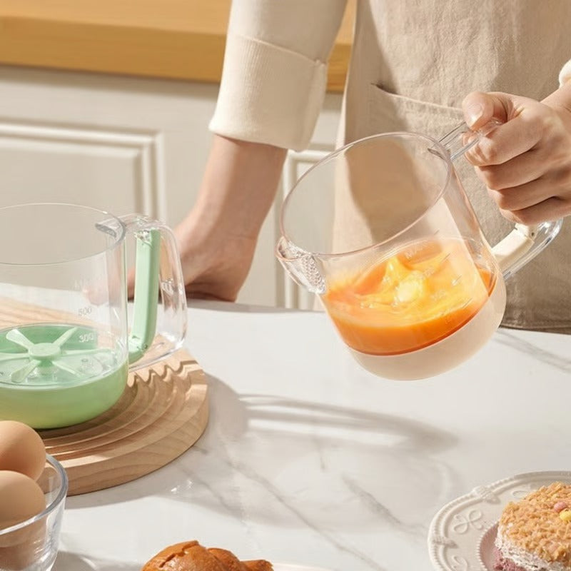 MixMaster Cup – Stirring, Measuring, Filtering in one handle!